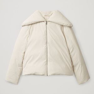 COS white puffer coat